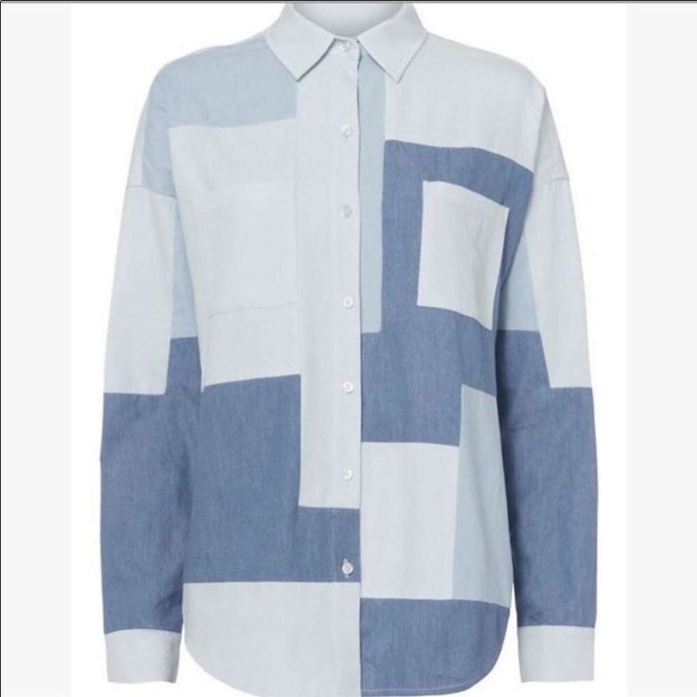 Nsf Patchwork Button Down Shirt - image 3